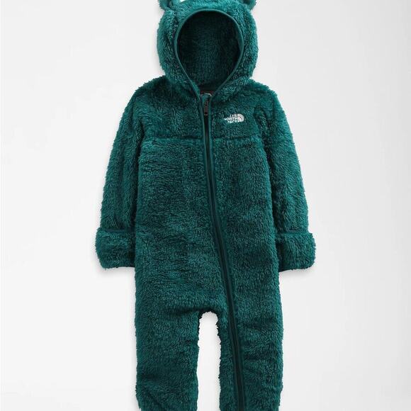 The North Face Size 12-18months Baby Bear One-Piece Green Jumpsuit Warm Comfy